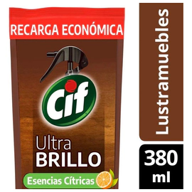 Limpiador Cif Ultra Brillo Esencias Citricas Doypack 380 Ml