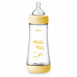 Mamadera Chicco Perfect5 300ml 4m+ Flujo Rápido Amarillo