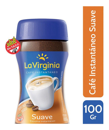 Cafe Instantaneo La Virginia Suave Espuma Sin Tacc 100 Gr