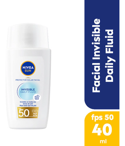 Protector Solar Facial Nivea Sun Invisible Daily Fluid Fps50