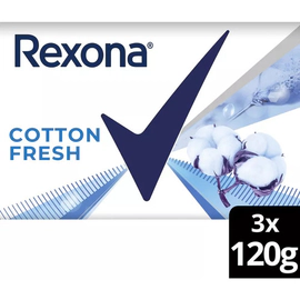 Jabón En Barra Rexona Cotton Fresh 3 Un 120 Gr