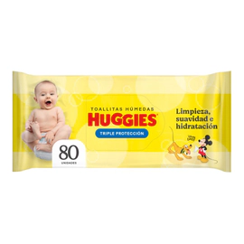 Toallas Húmedas Huggies Triple Protección X80 Unidades