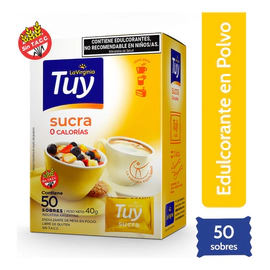 Edulcorante Tuy En Polvo Sucra Equilibrado 50 Sobres