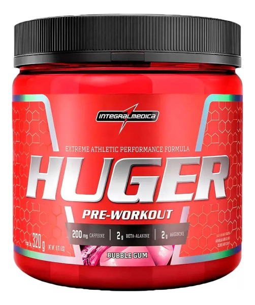 Integralmédica Huger Pre Entreno Importado Sabor Chicle 320g Chicle