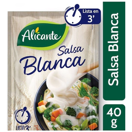 Alicante Salsa Blanca Para Preparar Lista En 3 Minutos X40 G