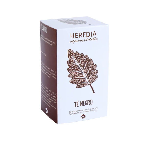Te Negro Heredia 25 Saquitos Ensobrados X 50 Gr