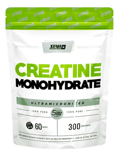 Creatina Monohidratada Star Nutrition 300 Gr - Doypack Sin Sabor
