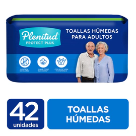 Toallas Humedas Para Adultos Plenitud x 42 Unidades