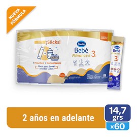 Sancor Bebé 3+ Advanced - Bolsa X 60 Sticks