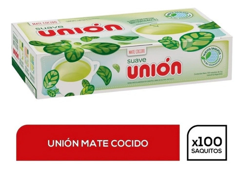 Mate Cocido Union Filtro Diamantado 100 Saquitos