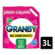 Jabón Líquido Granby Bicarbonato Baja Espuma De Rosas 3 L