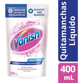 Vanish Quitamanchas + Blanqueador Concentrado Repuesto 400ml