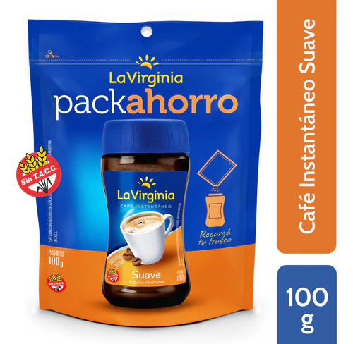 Cafe Instantaneo La Virginia Suave Espuma Doypack 100 Gr
