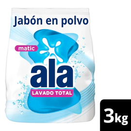 Jabon En Polvo Ala Matic Core Ecolavado 3 Kg