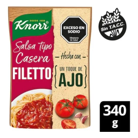 Salsa Knorr Filetto Tipo Casera Un Toque De Ajo 340g