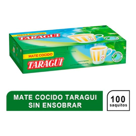 Mate Cocido Taragui Filtro Diamantado 100 Saquitos