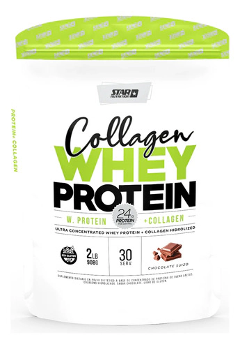 Star Nutrition Collagen Whey Sabor Chocolate Doypack X2lb