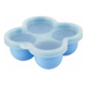 Chicco Cubetera Silicona 4 Porciones Redonda Celeste