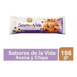 Galletitas Gaona Sabores De La Vida Avena Y Chips X 186 Gr
