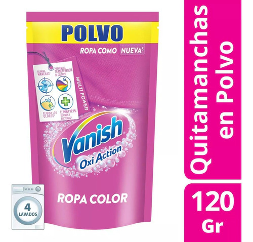 Vanish Oxi Action En Polvo Para Ropa De Color Formato 120gr