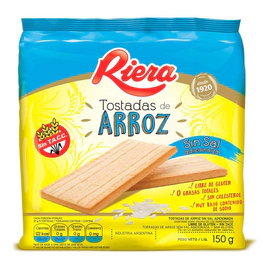 Tostadas De Arroz Sin Sal Riera Sin Tacc 150 Gr