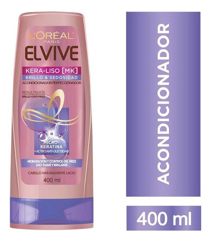 Acondicionador Elvive Loreal Keraliso Perfeccionador 400 Ml