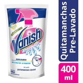 Vanish Quitamanchas Pre Lavado Poder 2 White Repuesto 400 Ml