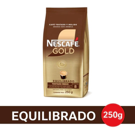 Café Tostado Y Molido Nescafé Gold Equilibrado 250 Gr