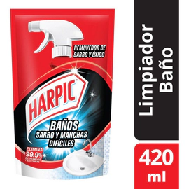 Harpic Limpiador Baños Sarro Manchas Dificiles 420ml Doypack