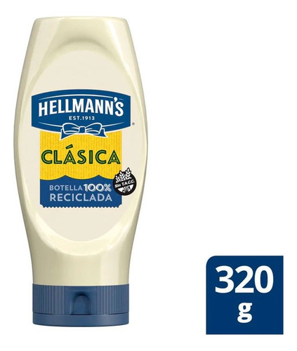 Mayonesa Hellmann's Clasica Botella X 320 Gr