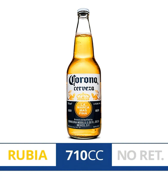 Cerveza Corona Rubia botella 710mL