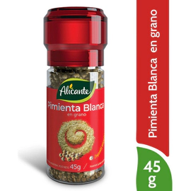 Pimienta Blanca Alicante En Grano Molinillo 45 Gr