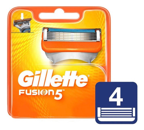 Repuesto De Afeitadora Gillette Fusion 5 4 Cartuchos