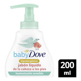 Jabón Líquido Baby Dove Sensible Con Dosificador 200ml