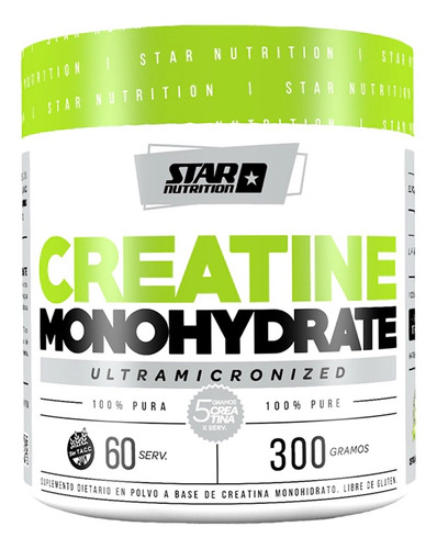 Creatina Star Nutrition Monohidrato Fuerza Potencia X 300 Gr