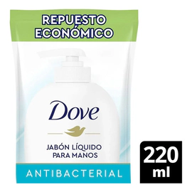 Jabon Dove Liquido Para Manos Antibacterial Repuesto 220 Ml