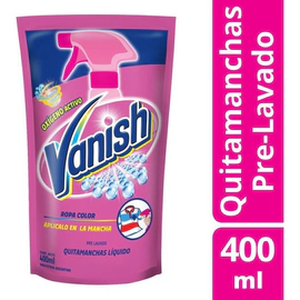 Vanish Quitamanchas Pre Lavado Poder 2 Rosa Repuesto 400 Ml