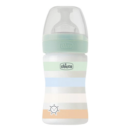 Mamadera Chicco Silicona Wellbeing 150ml 0m+ F. Lento Verde