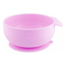 Taza Silicona Chicco  6m+  Rosa Bowl Rosado