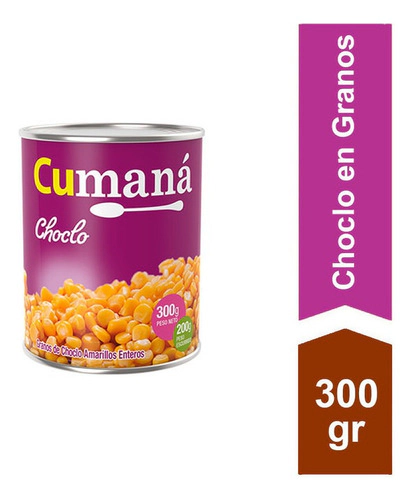 Choclo En Grano Amarillo Cumana Lata 300 Gr