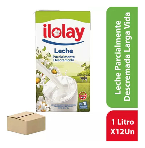 Ilolay Leche Larga Vida Parcialmente Descremada 1 Lt X12 Un