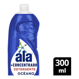 Detergente Líquido Ala + Concentrado Océano 300 Ml Botella