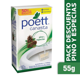 Aromatizante Para Inodoros Poett Canasta + 2 Repuestos X 55g