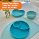 Chicco Cubetera Silicona 4 Porciones Redonda Celeste