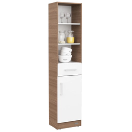 Despensero Organizador 1,80 Mts. Puerta, Cajón y Estantes C Mezzo/Blanco