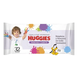Toallas Húmedas Huggies Manos Y Caritas X32 Unidades