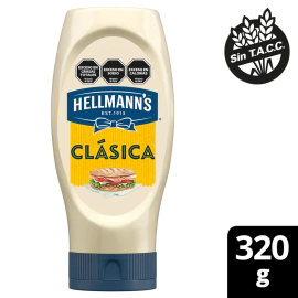 Mayonesa Hellmanns Clasica Squeeze 320 Gr