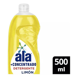 Detergente Líquido Ala + Concentrado Limón Botella 500 Ml
