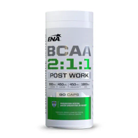 Bcaa 2:1:1 Recuperación Muscular Ena Aminoácidos 90 Caps