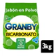Jabón En Polvo Granby Bicarbonato Baja Espuma De Limón 3 Kg